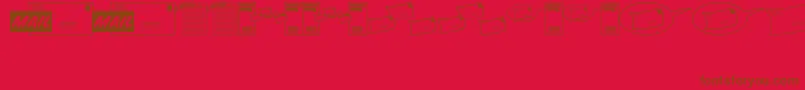 MessagesMemosJl Font – Brown Fonts on Red Background