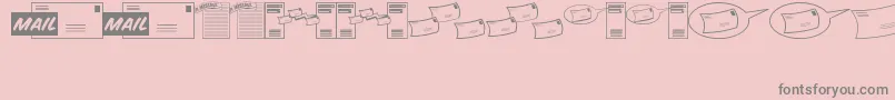 MessagesMemosJl Font – Gray Fonts on Pink Background