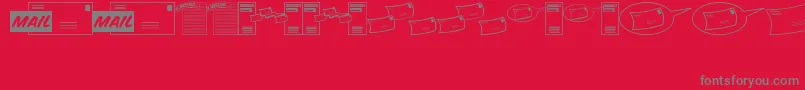 フォントMessagesMemosJl – 赤い背景に灰色の文字
