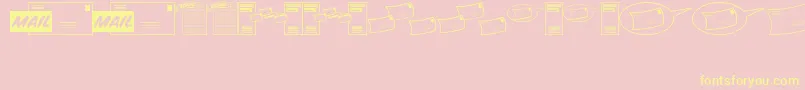 MessagesMemosJl Font – Yellow Fonts on Pink Background