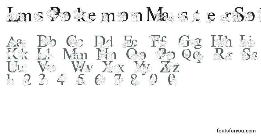 Schriftart LmsPokemonMasterSolid – Alphabet, Zahlen, spezielle Symbole