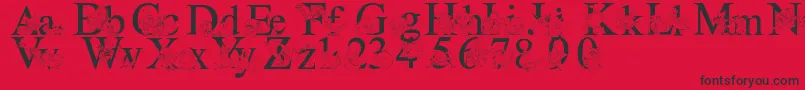 LmsPokemonMasterSolid Font – Black Fonts on Red Background