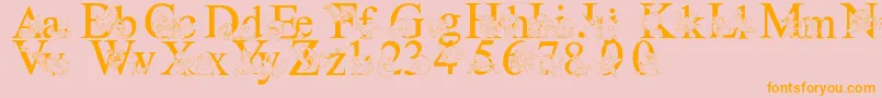 LmsPokemonMasterSolid Font – Orange Fonts on Pink Background