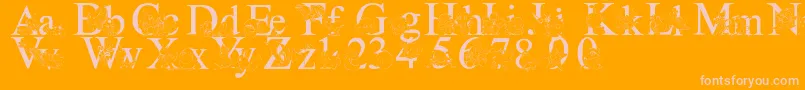 LmsPokemonMasterSolid Font – Pink Fonts on Orange Background