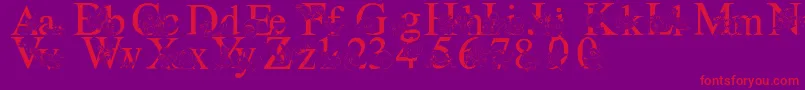 LmsPokemonMasterSolid Font – Red Fonts on Purple Background