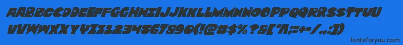 Zounderkitesuperital Font – Black Fonts on Blue Background