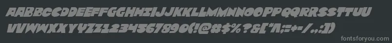 Zounderkitesuperital-Schriftart – Graue Schriften auf schwarzem Hintergrund