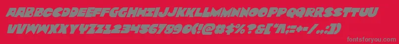 Zounderkitesuperital Font – Gray Fonts on Red Background