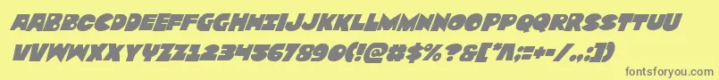 Zounderkitesuperital Font – Gray Fonts on Yellow Background