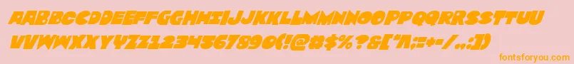 Zounderkitesuperital Font – Orange Fonts on Pink Background