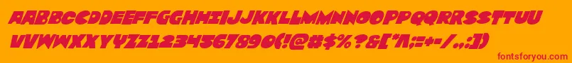 Zounderkitesuperital Font – Red Fonts on Orange Background