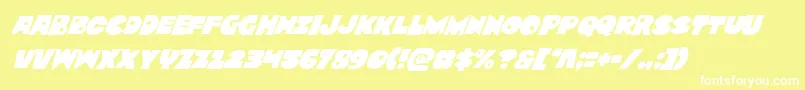 Zounderkitesuperital Font – White Fonts on Yellow Background