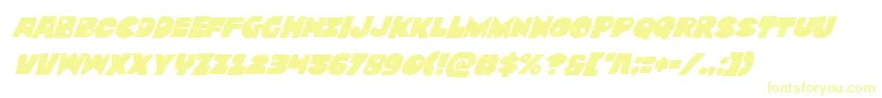 Zounderkitesuperital Font – Yellow Fonts on White Background