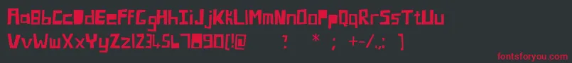 Blockhead Font – Red Fonts on Black Background