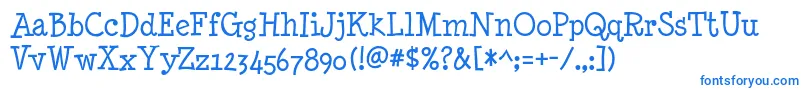MinyaNouvelleRg Font – Blue Fonts on White Background