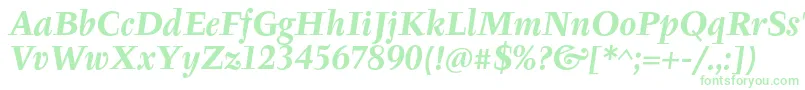 フォントTyfaItcOtBoldItalic – 緑のフォント