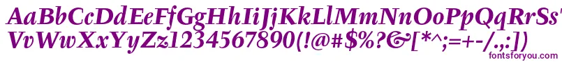 TyfaItcOtBoldItalic-fontti – violetit fontit