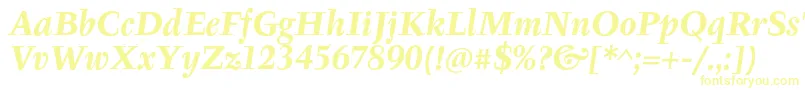 TyfaItcOtBoldItalic Font – Yellow Fonts