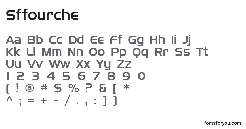 Шрифт Sffourche – алфавит, цифры, специальные символы