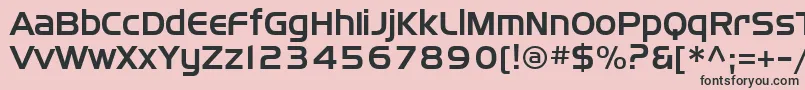 フォントSffourche – ピンクの背景に黒い文字