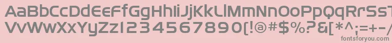 フォントSffourche – ピンクの背景に灰色の文字