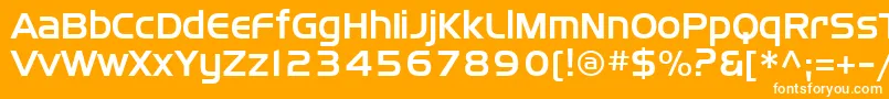 フォントSffourche – オレンジの背景に白い文字