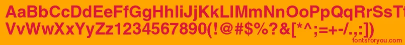 HelgacBold Font – Red Fonts on Orange Background