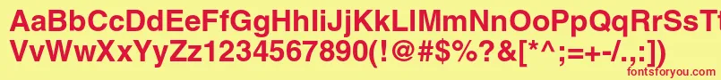 HelgacBold Font – Red Fonts on Yellow Background