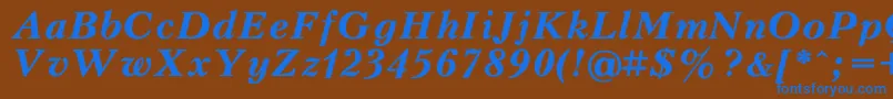 Peterbu2 Font – Blue Fonts on Brown Background