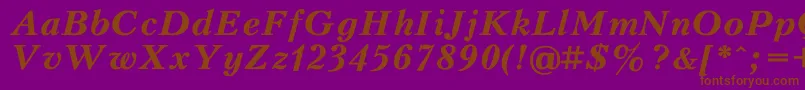 Peterbu2 Font – Brown Fonts on Purple Background