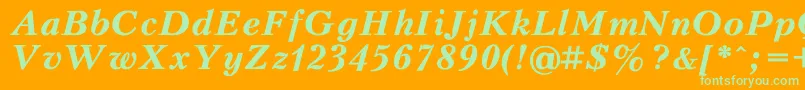 Peterbu2 Font – Green Fonts on Orange Background