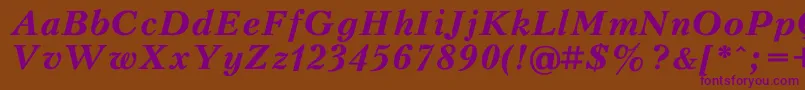 Peterbu2 Font – Purple Fonts on Brown Background