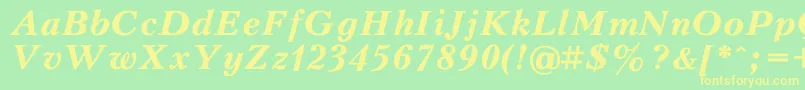 Peterbu2 Font – Yellow Fonts on Green Background