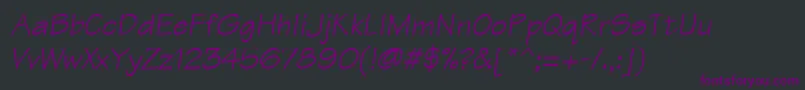 TechnicalItalic Font – Purple Fonts on Black Background