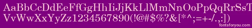 NewCenturySchoolbookLtRoman Font – Pink Fonts on Purple Background