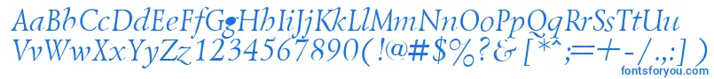 LazurskyItalic Font – Blue Fonts on White Background