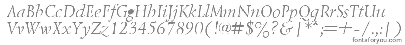 fuente LazurskyItalic – Fuentes Grises Sobre Fondo Blanco