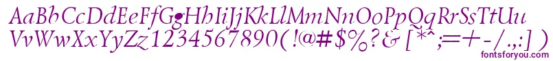 Шрифт LazurskyItalic – фиолетовые шрифты
