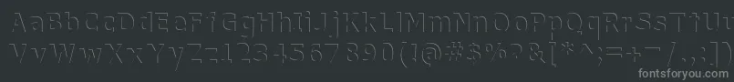 フォントWithoutATrace – 黒い背景に灰色の文字
