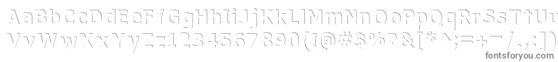 フォントWithoutATrace – 白い背景に灰色の文字