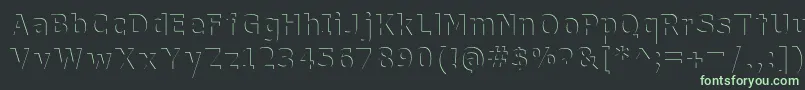 フォントWithoutATrace – 黒い背景に緑の文字