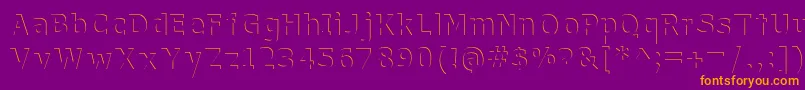 WithoutATrace Font – Orange Fonts on Purple Background