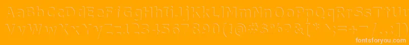 WithoutATrace-Schriftart – Rosa Schriften auf orangefarbenem Hintergrund