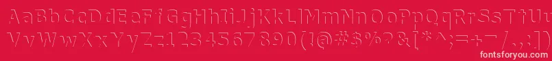 WithoutATrace Font – Pink Fonts on Red Background