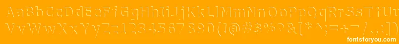 WithoutATrace Font – White Fonts on Orange Background