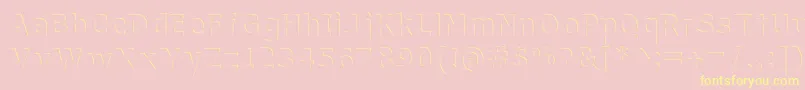 WithoutATrace Font – Yellow Fonts on Pink Background