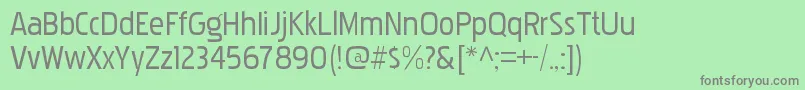 PakenhamrgRegular-fontti – harmaat kirjasimet vihreällä taustalla
