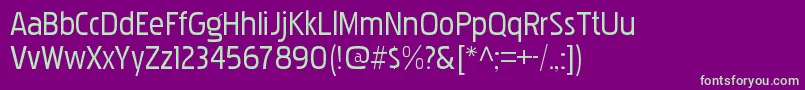 Шрифт PakenhamrgRegular – зелёные шрифты на фиолетовом фоне