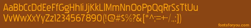 fuente PakenhamrgRegular – Fuentes Naranjas Sobre Fondo Marrón