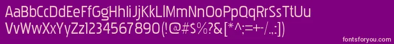 Czcionka PakenhamrgRegular – różowe czcionki na fioletowym tle